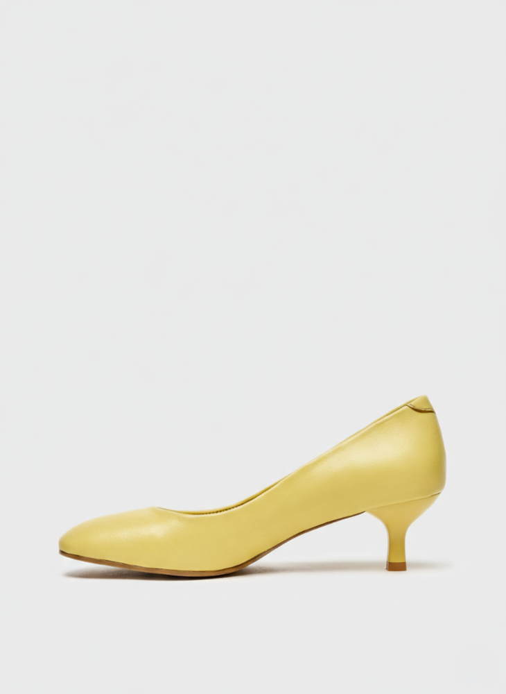 25154 KADIN STİLETTO AYAKKABI SARI - 3