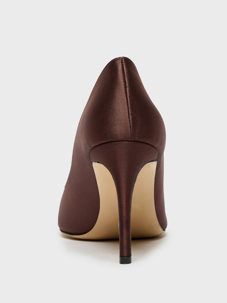 25162 KADIN STİLETTO AYAKKABI BAKIR SATEN - 4