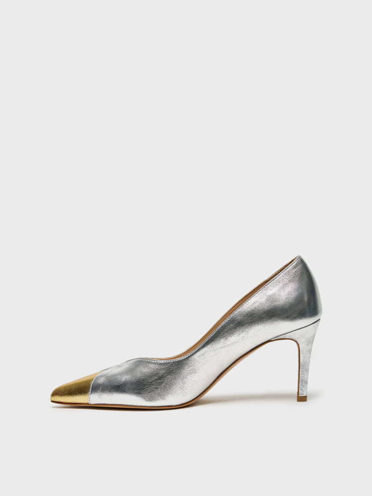 25164 KADIN STİLETTO AYAKKABI GOLD/GÜMÜŞ - 3