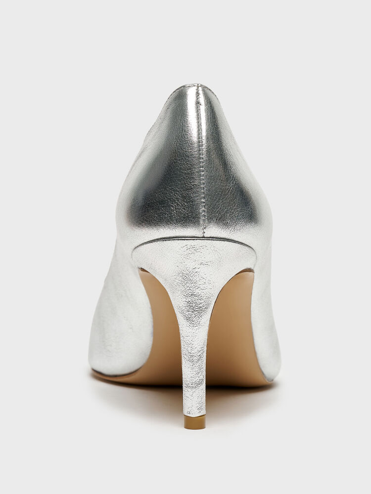 25164 KADIN STİLETTO AYAKKABI GOLD/GÜMÜŞ - 4