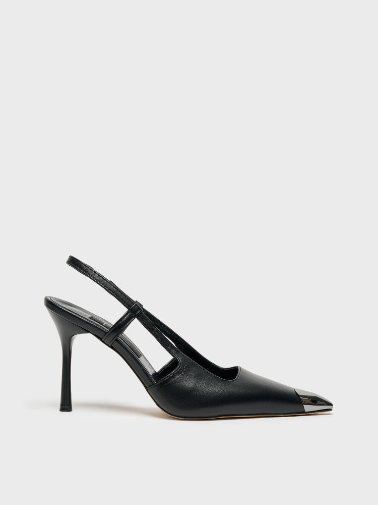 25167 KADIN AYAKKABI SİYAH DERİ - 1