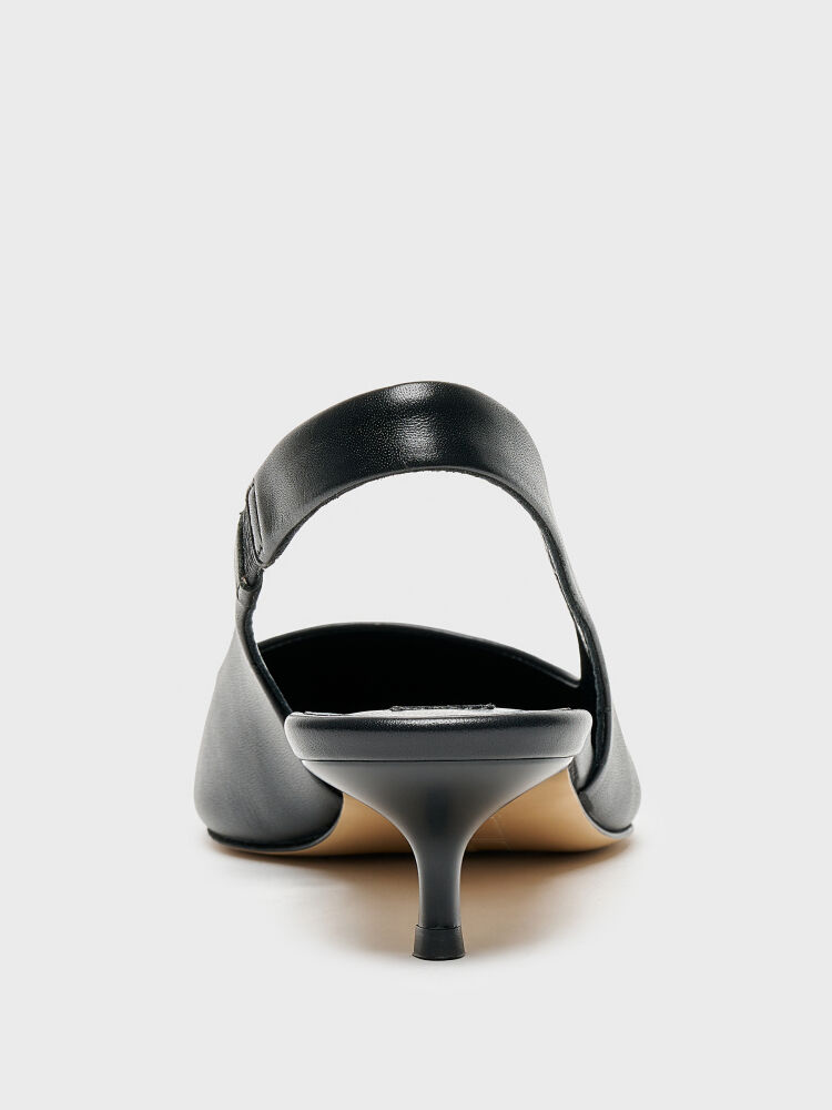 25168 KADIN AYAKKABI SİYAH DERİ - 4