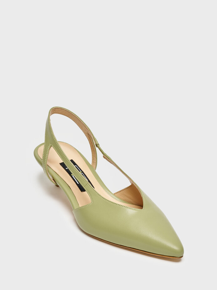 25169 KADIN STİLETTO AYAKKABI YEŞİL - (1)