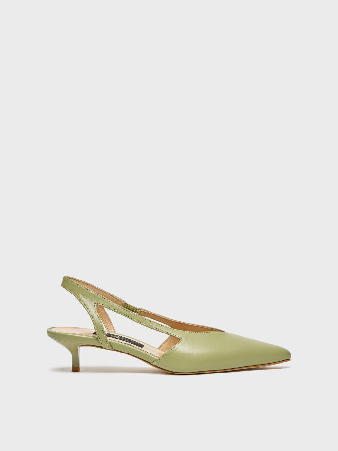 25169 KADIN STİLETTO AYAKKABI YEŞİL - 