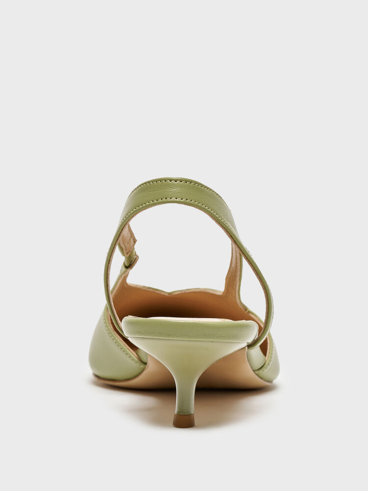 25169 KADIN STİLETTO AYAKKABI YEŞİL - 4