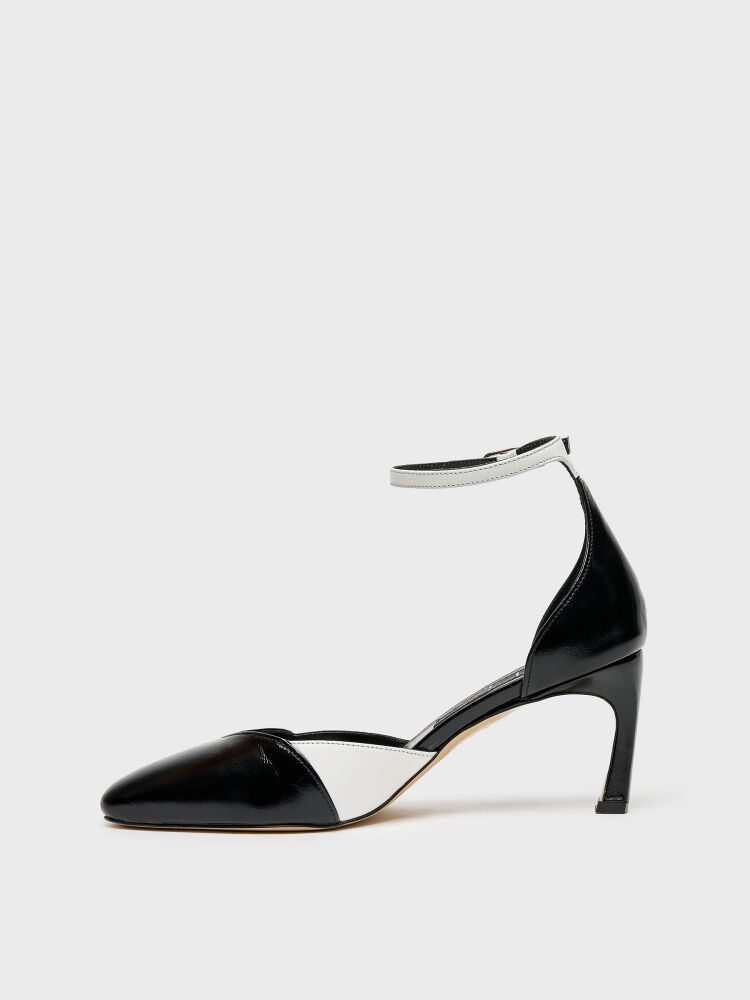 25170 KADIN STİLETTO AYAKKABI SİYAH/BEYAZ - 3