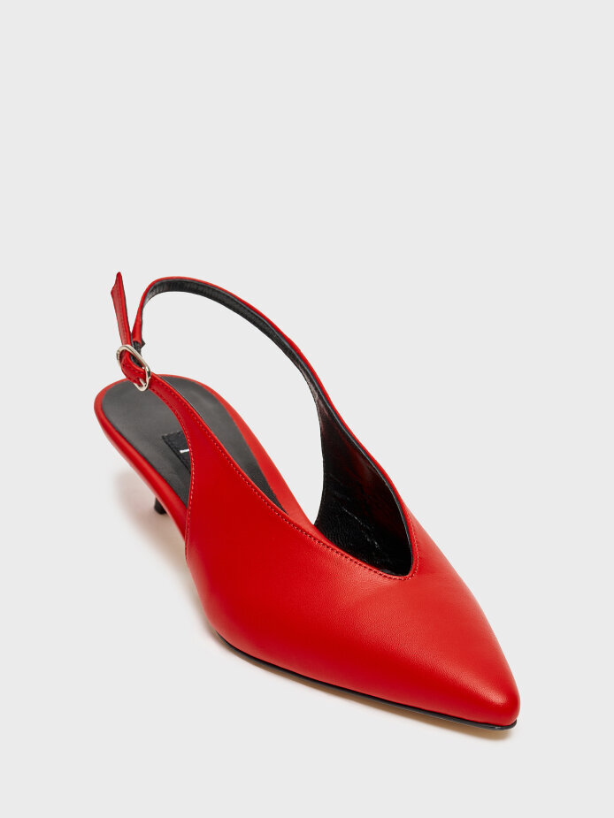 25174 KADIN STİLETTO AYAKKABI KIRMIZI - (1)