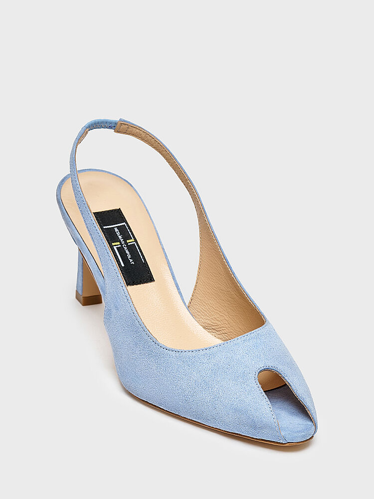 25175 KADIN AYAKKABI MAVİ SÜET - 4