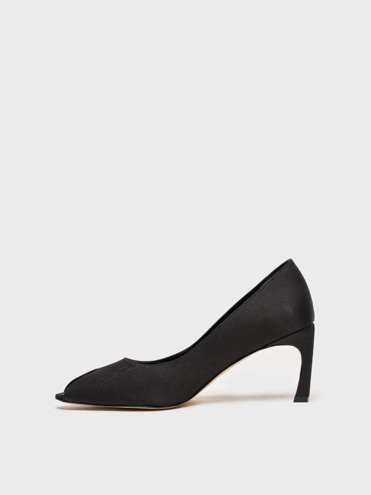 25176 KADIN STİLETTO AYAKKABI SİYAH SATEN - 3