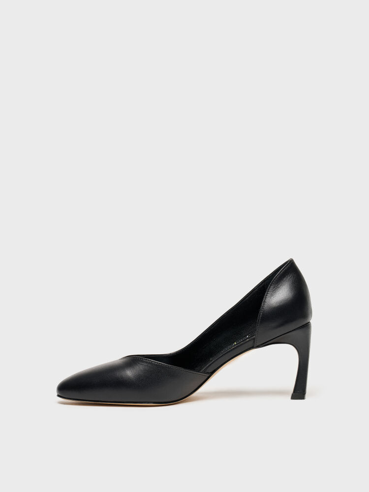 25177 KADIN STİLETTO AYAKKABI SİYAH DERİ - 3