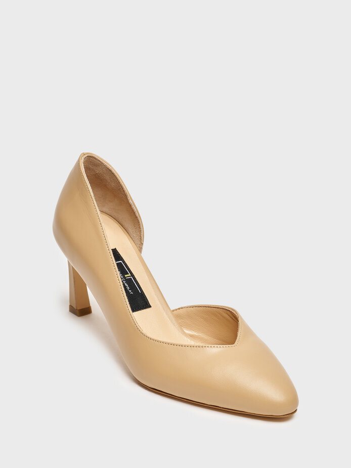 25177 KADIN STİLETTO AYAKKABI TEN DERİ - (1)