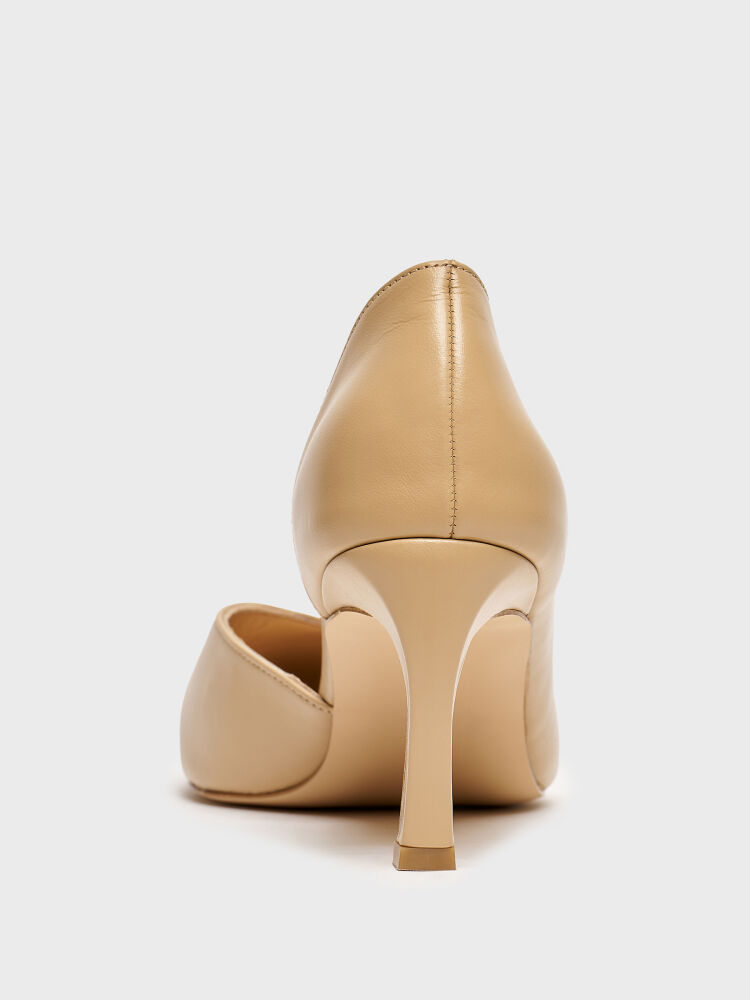 25177 KADIN STİLETTO AYAKKABI TEN DERİ - 4