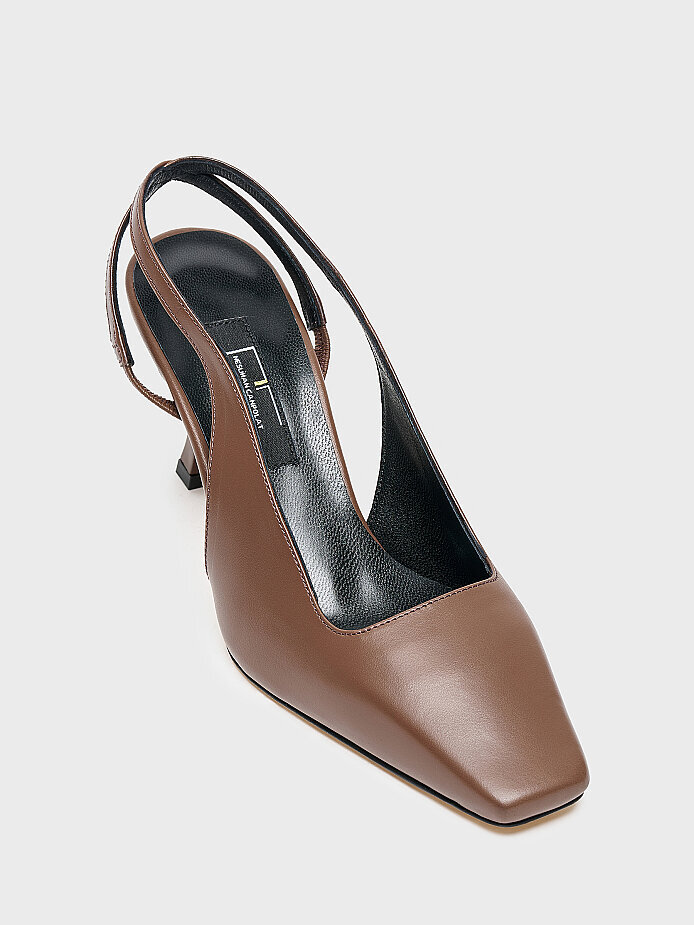 25178 KADIN STİLETTO AYAKKABI KAHVE - (1)