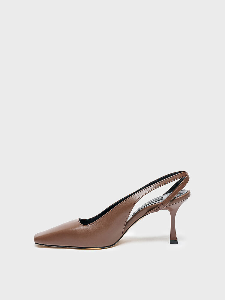 25178 KADIN STİLETTO AYAKKABI KAHVE - 3