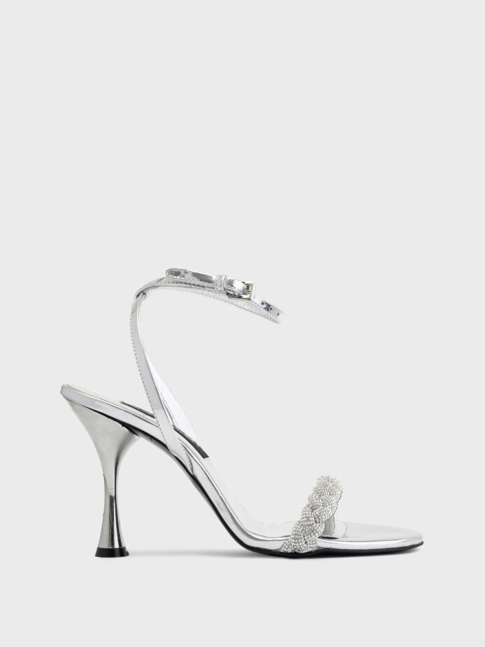 30086 KADIN TOPUKLU AYAKKABI GÜMÜŞ 