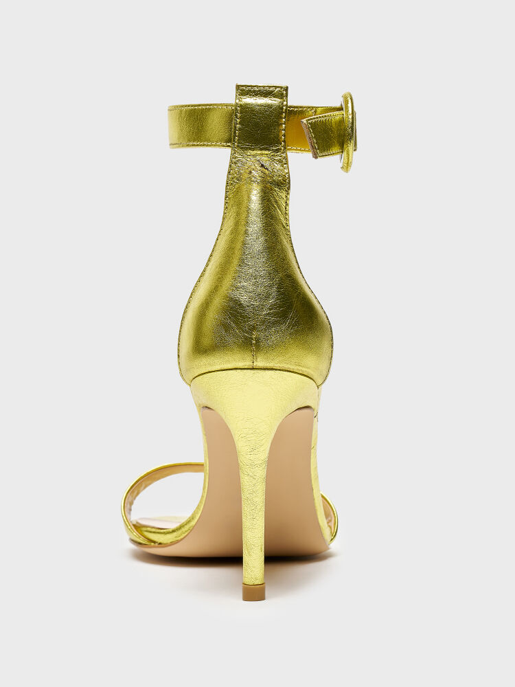 30113 KADIN TOPUKLU AYAKKABI SARI - 4