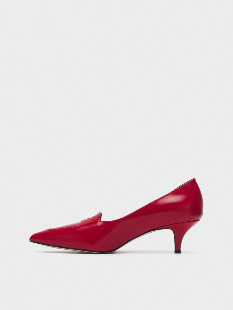 30117 KADIN AYAKKABI TOPUKLU KIRMIZI - 3