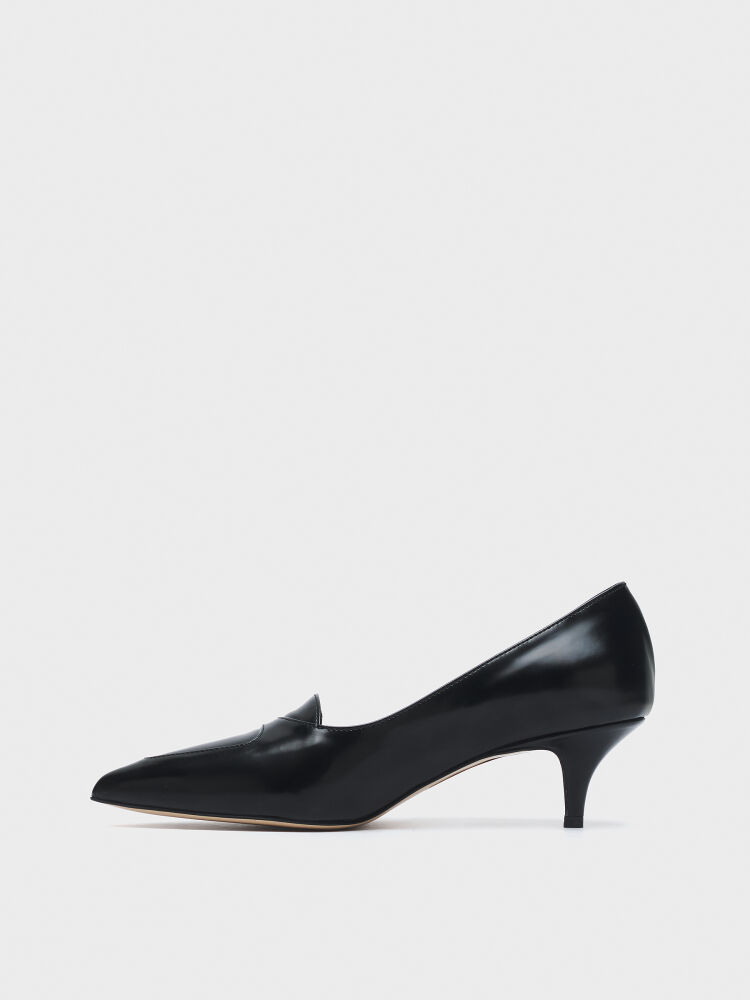 30117 KADIN AYAKKABI TOPUKLU SİYAH - 3