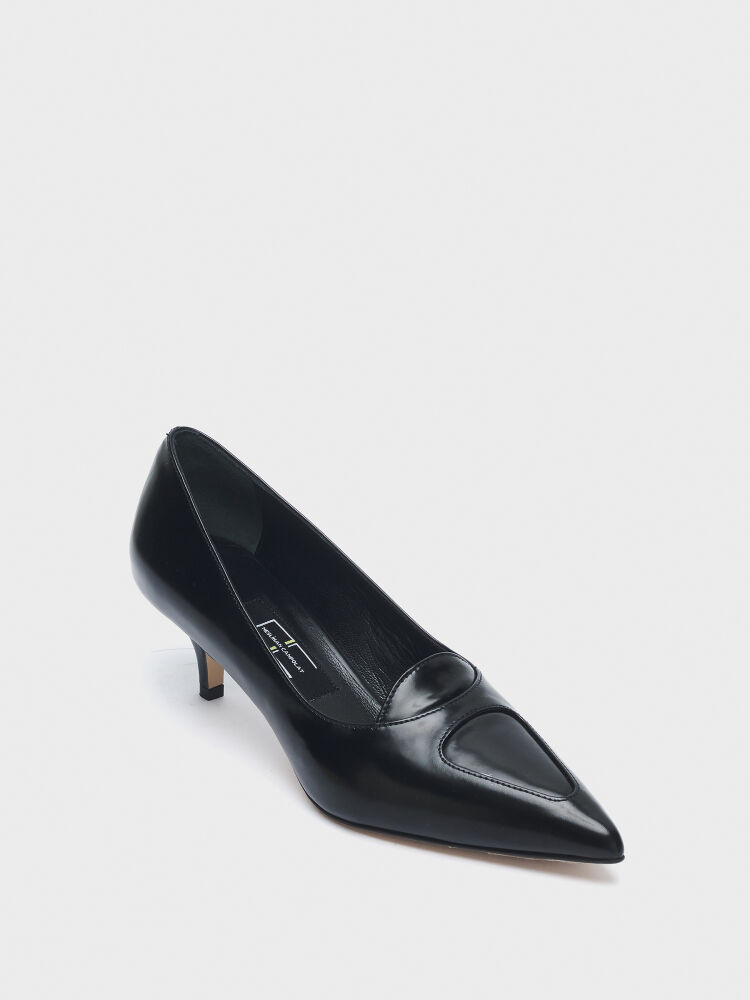 30117 KADIN AYAKKABI TOPUKLU SİYAH - 2