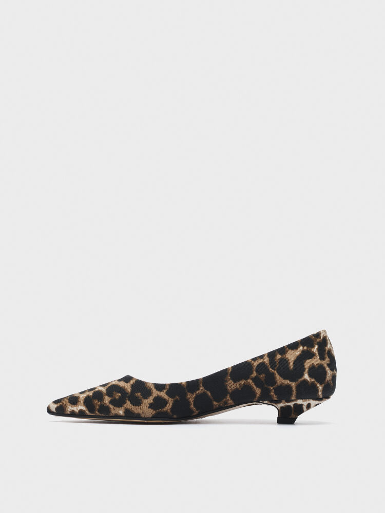 30119 KADIN TOPUKLU AYAKKABI LEOPAR KUMAŞ - 2