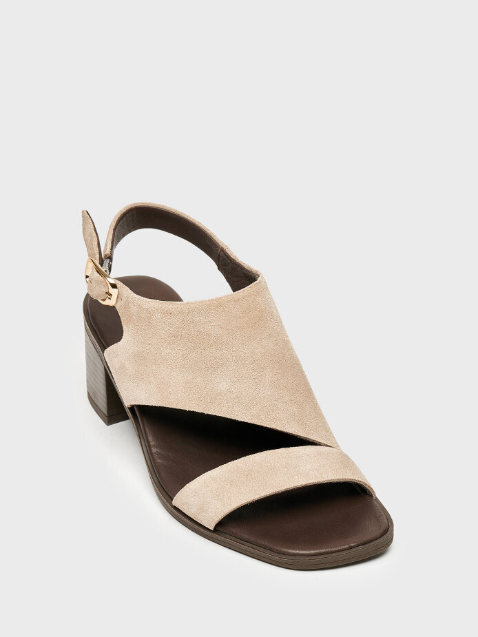 30122 KADIN TOPUKLU AYAKKABI BEJ SÜET - (1)