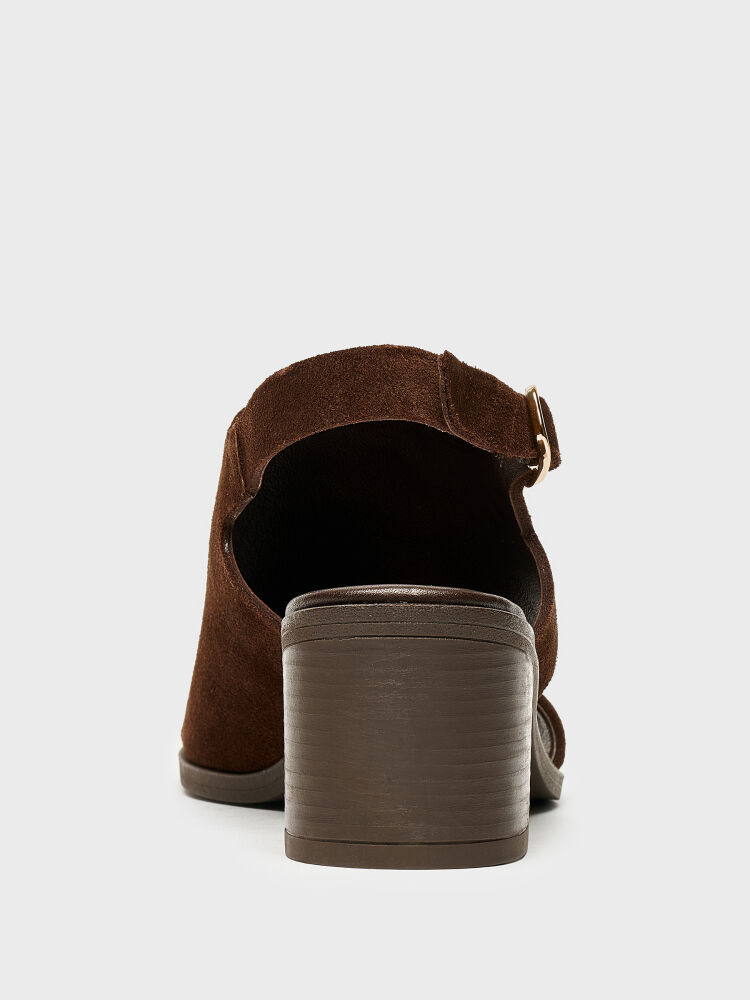 30122 KADIN TOPUKLU AYAKKABI KAHVE SÜET - 4