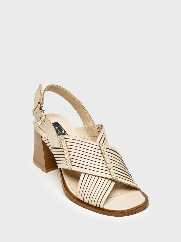 30124 KADIN TOPUKLU AYAKKABI KREM - 2