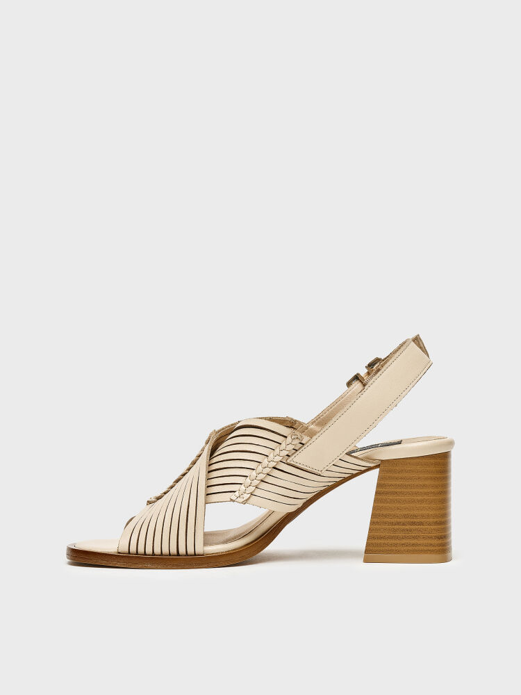 30124 KADIN TOPUKLU AYAKKABI KREM - 3