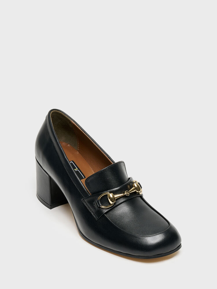 30126 KADIN TOPUKLU AYAKKABI SİYAH DERİ - 2