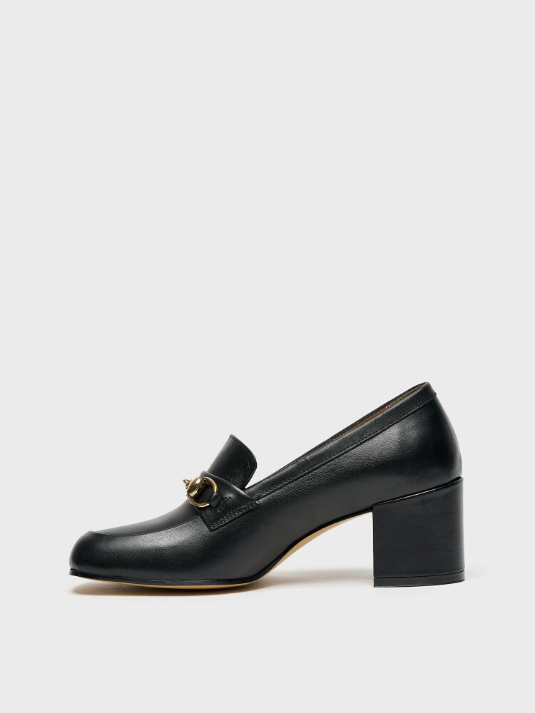 30126 KADIN TOPUKLU AYAKKABI SİYAH DERİ - 3