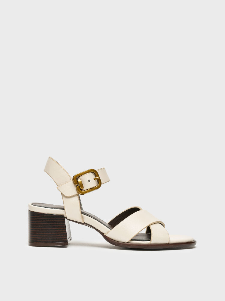 30127 KADIN TOPUKLU AYAKKABI KREM - 1