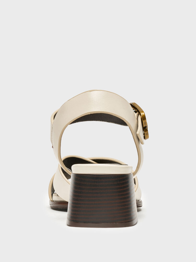 30127 KADIN TOPUKLU AYAKKABI KREM - 4