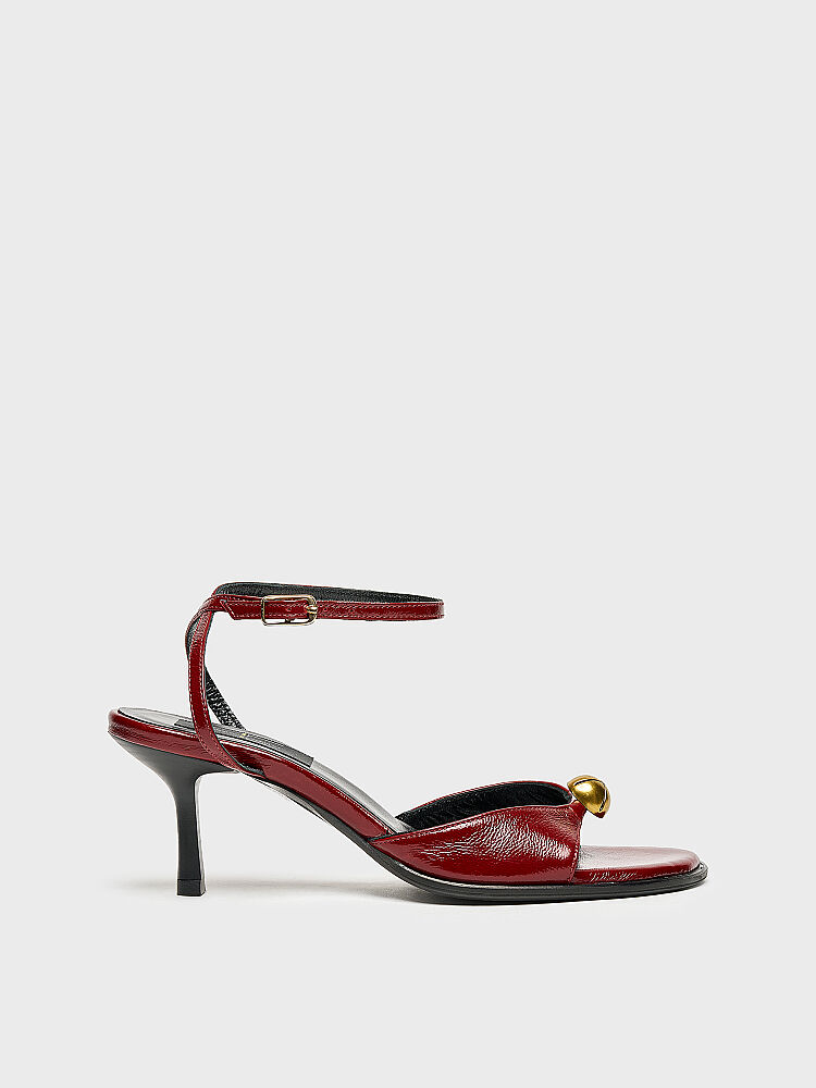 30128 KADIN TOPUKLU AYAKKABI BORDO RUGAN - 1