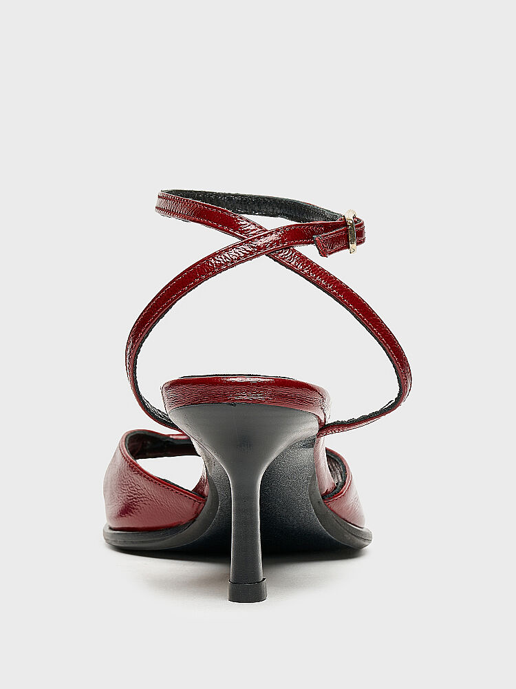 30128 KADIN TOPUKLU AYAKKABI BORDO RUGAN - 4