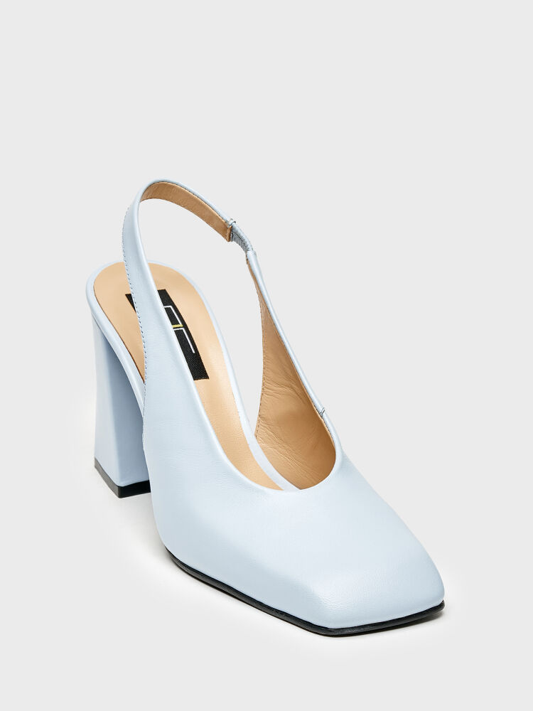 30131 TOPUKLU KADIN AYAKKABI MAVİ - 2