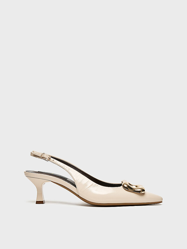 30132 KADIN TOPUKLU AYAKKABI BEJ RUGAN - 1