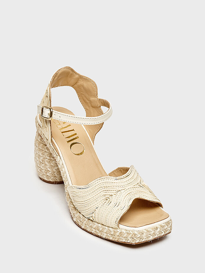 30138 KADIN TOPUKLU AYAKKABI BEJ KETEN - (1)