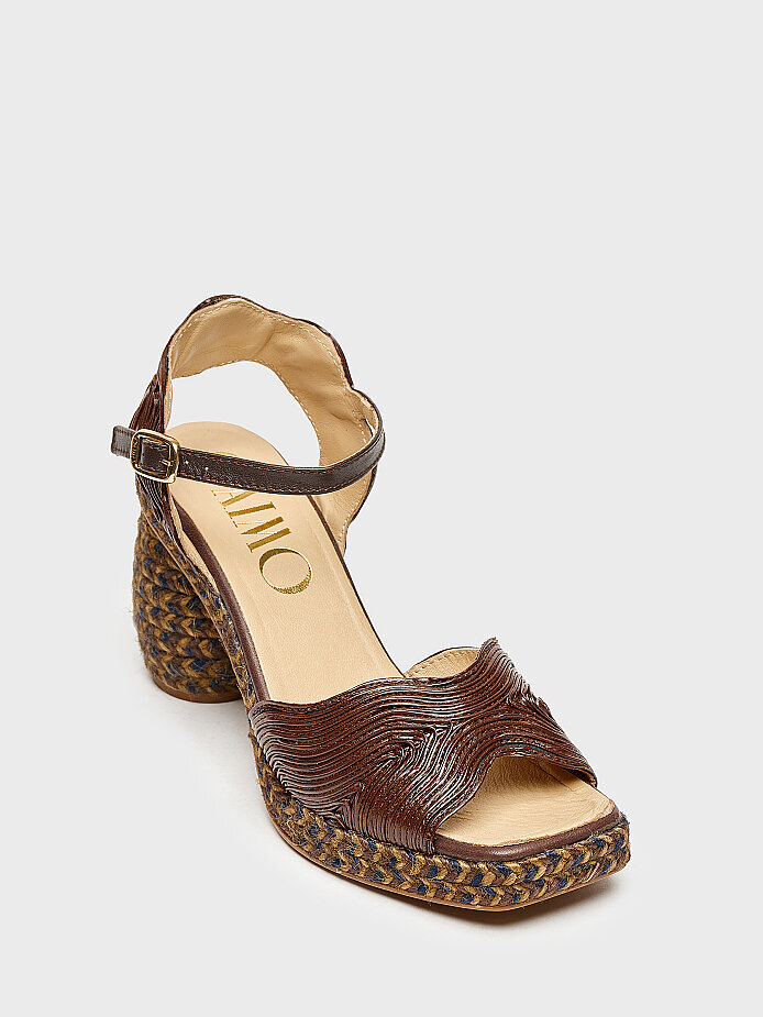 30138 KADIN TOPUKLU AYAKKABI KAHVE - (1)