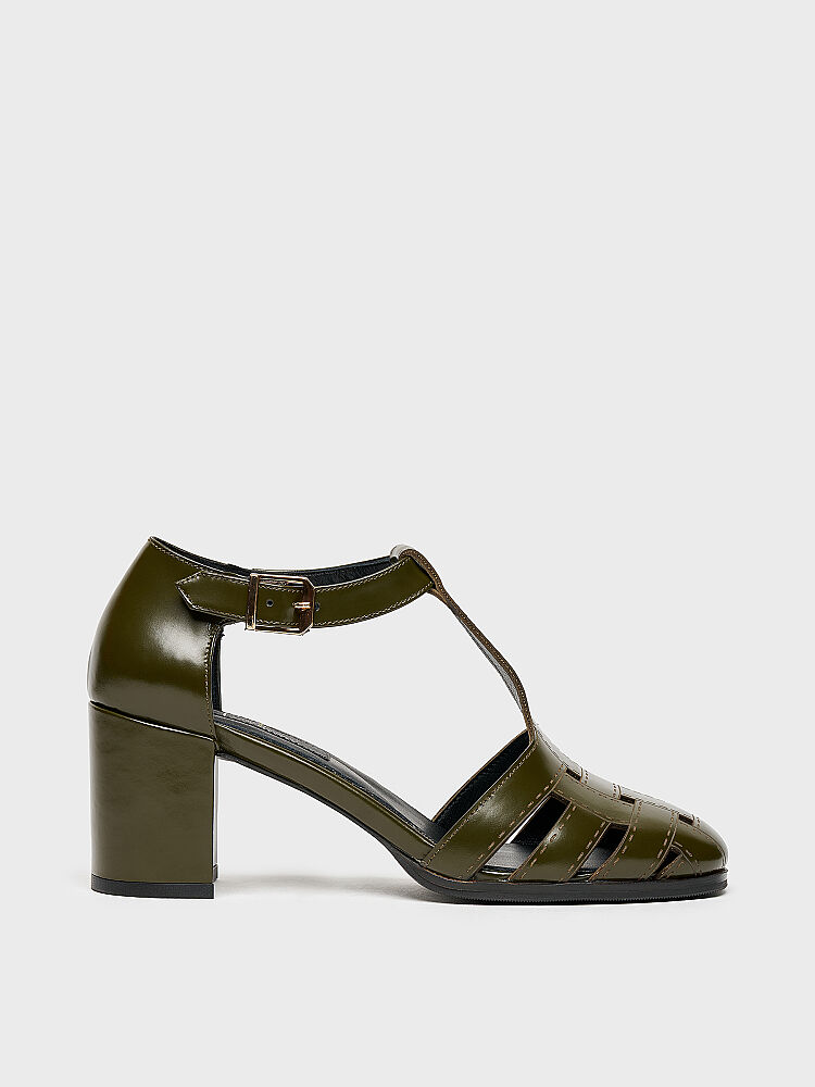 30142 KADIN TOPUKLU AYAKKABI YEŞİL - 1