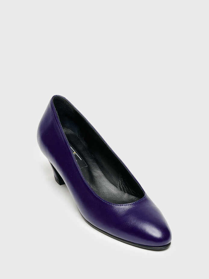 30144 KADIN TOPUKLU AYAKKABI MOR - (1)