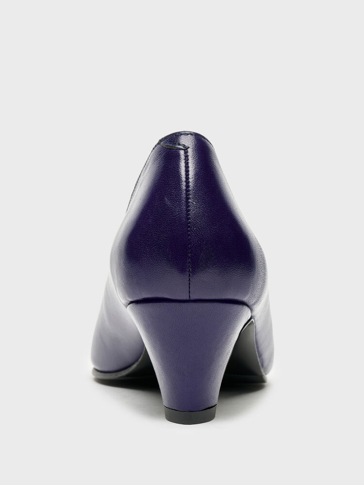 30144 KADIN TOPUKLU AYAKKABI MOR - 4