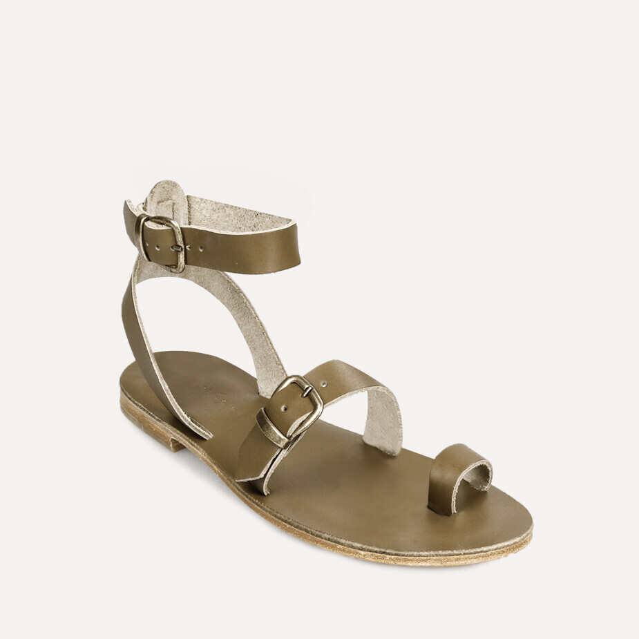 35084 KADIN SANDALET OLİV - (1)