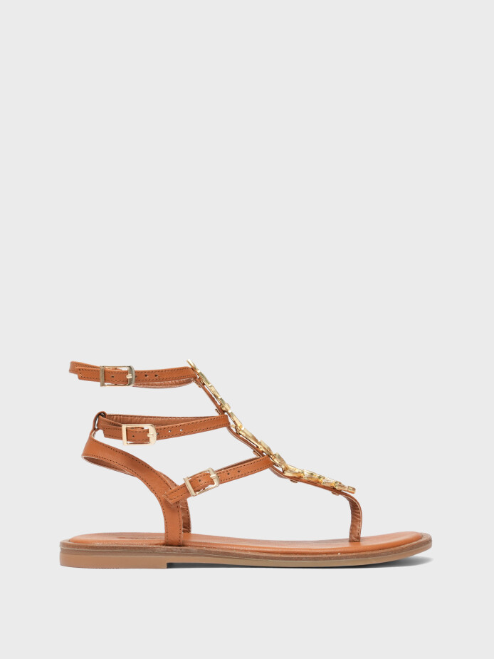 35121 KADIN SANDALET TABA - 