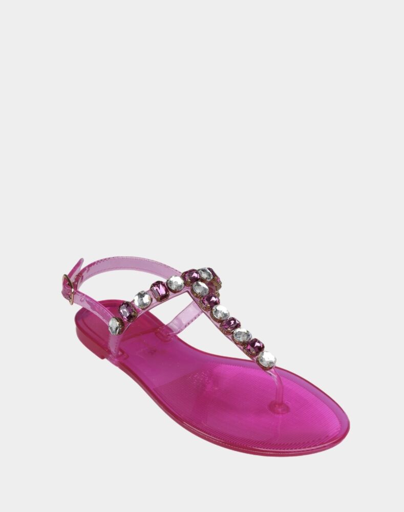 35127 KADIN SANDALET FUŞYA - 2