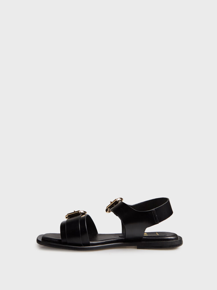 35147 KADIN SANDALET SİYAH - 3