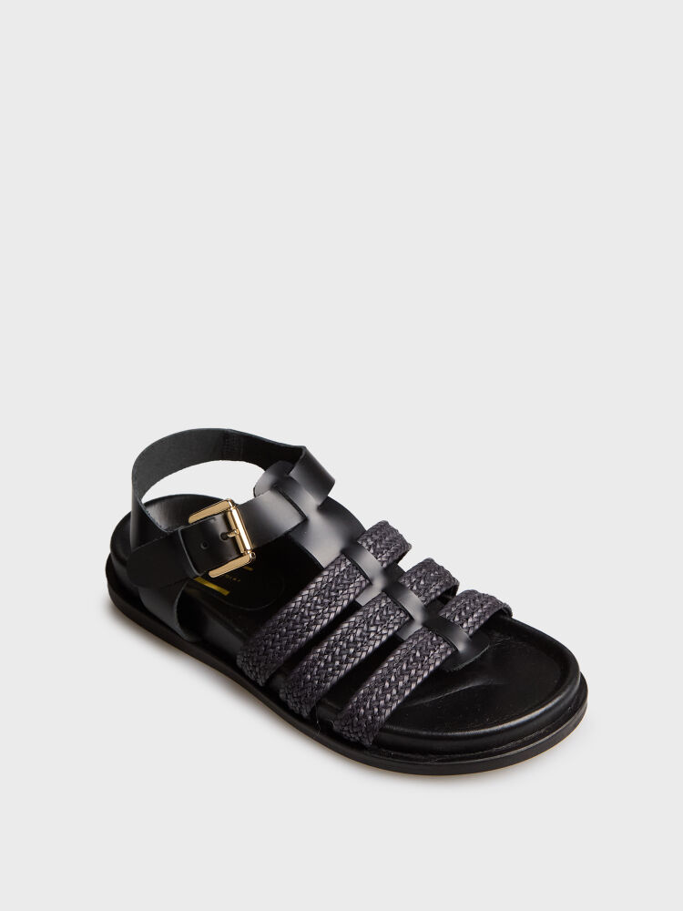 35152 KADIN SANDALET SİYAH - 2