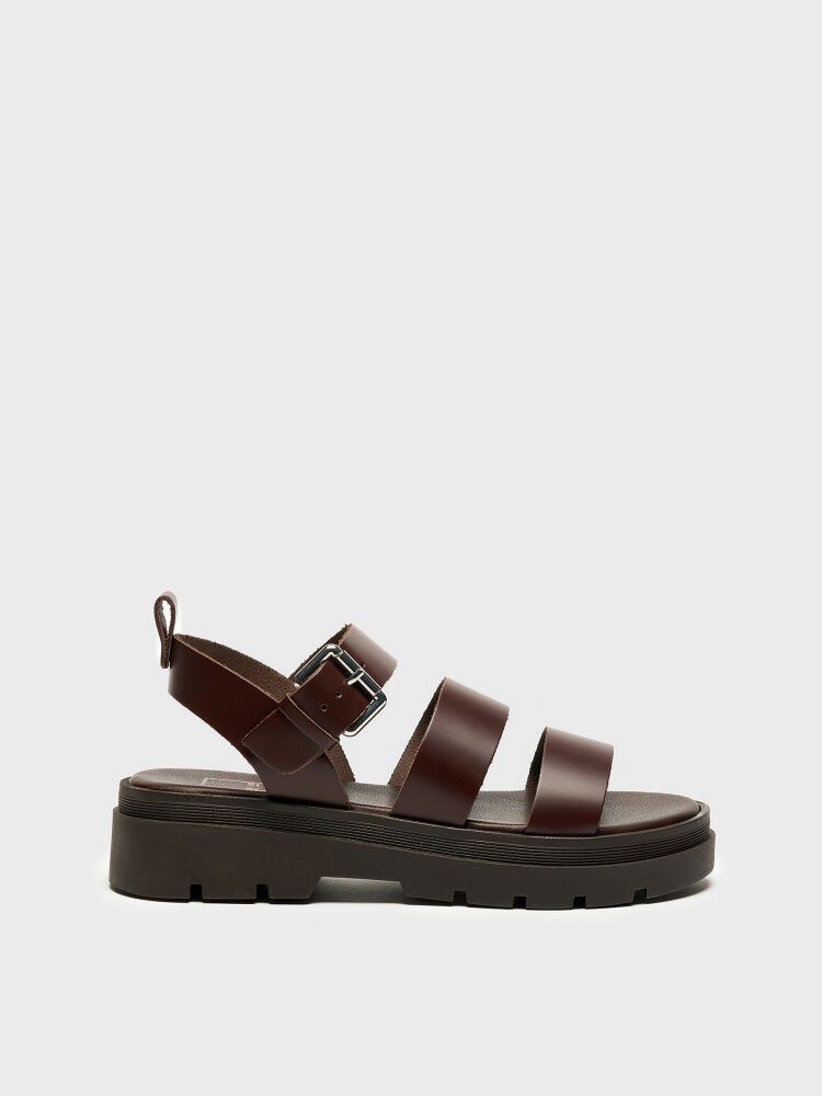 35153 KADIN SANDALET KAHVE - 1