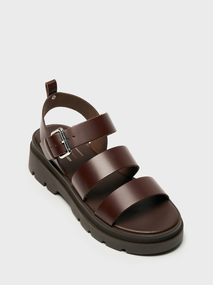 35153 KADIN SANDALET KAHVE - (1)