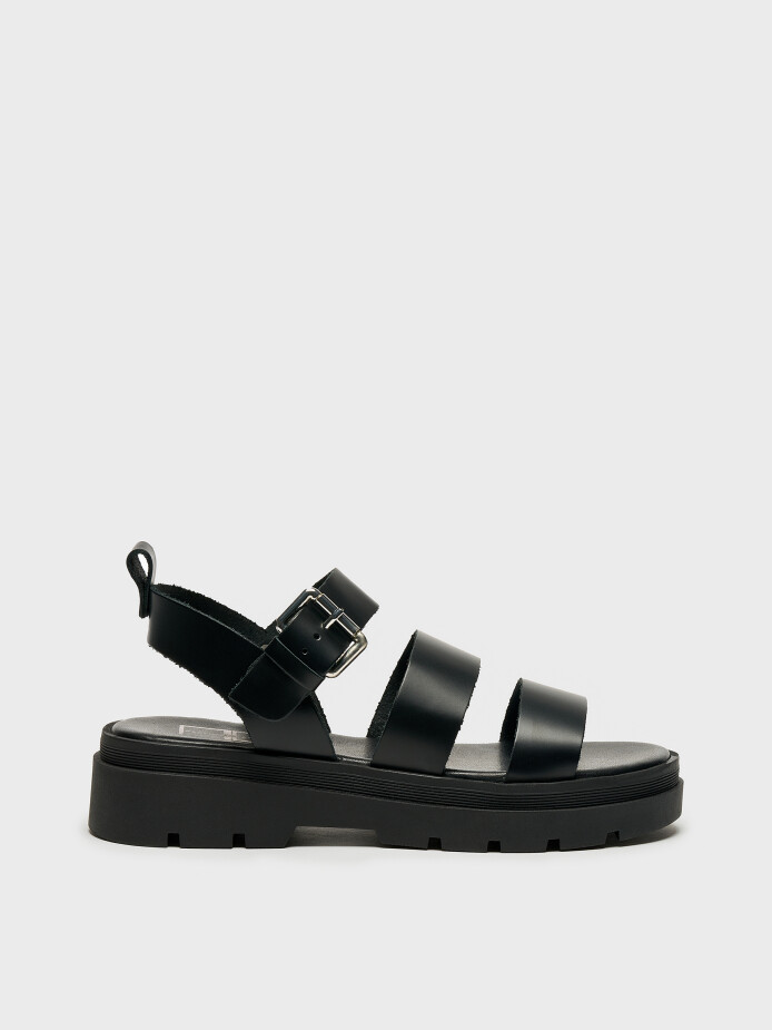 35153 KADIN SANDALET SİYAH - 