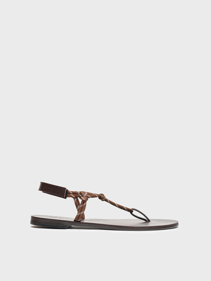 35163 KADIN SANDALET KAHVE - 